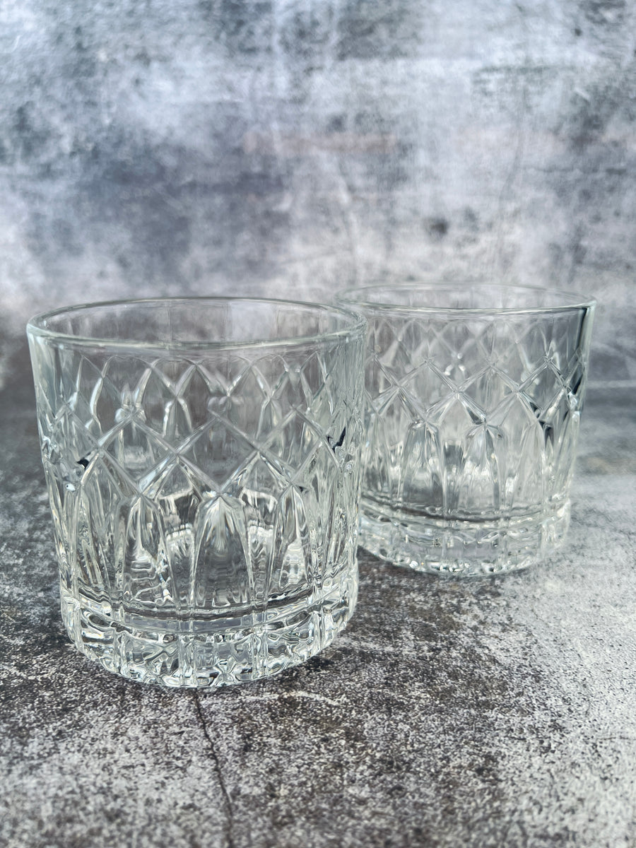 Pair of signature glass tumblers